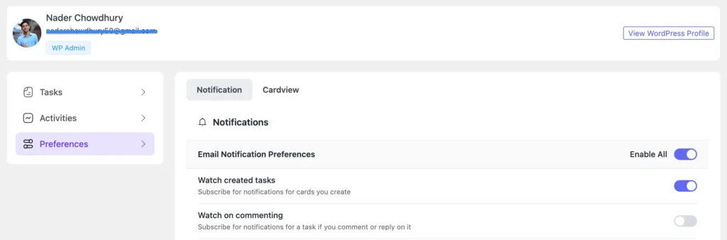 You’ll now find Preferences Settings under the User Profile dashboard!